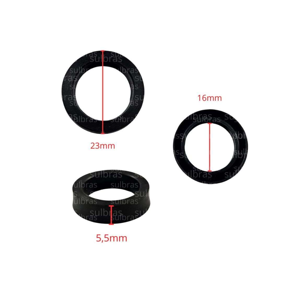 gaxeta t 23x16x5,5mm rs 5096 kit reparo pneumático